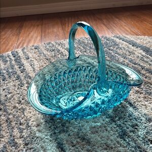Tiara Indiana Hand blown glass basket